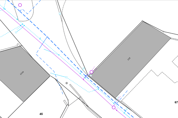 Plan de réseau d'eau potable